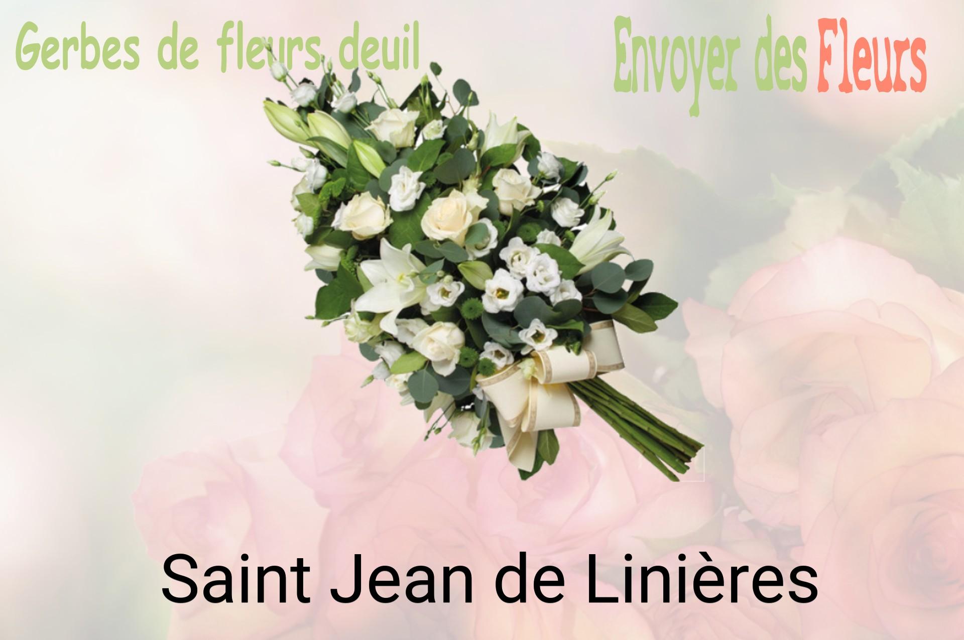 Gerbe de fleurs de deuil livrée à Saint-Jean-de-Linières